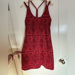 Red & Pink Geometric athletic wear dress.
